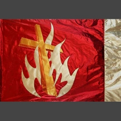 XL Flagge Feuer / Kreuz