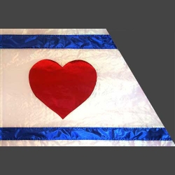 XL Flagge Herz für Israel