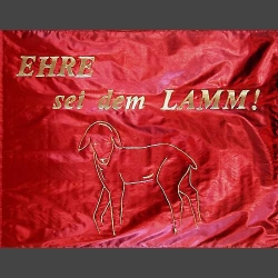 XL Flagge Ehre sei dem Lamm