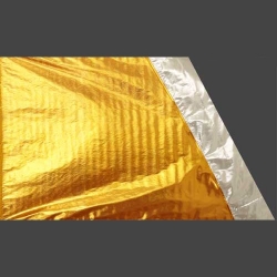 XL Flagge goldorange/silber